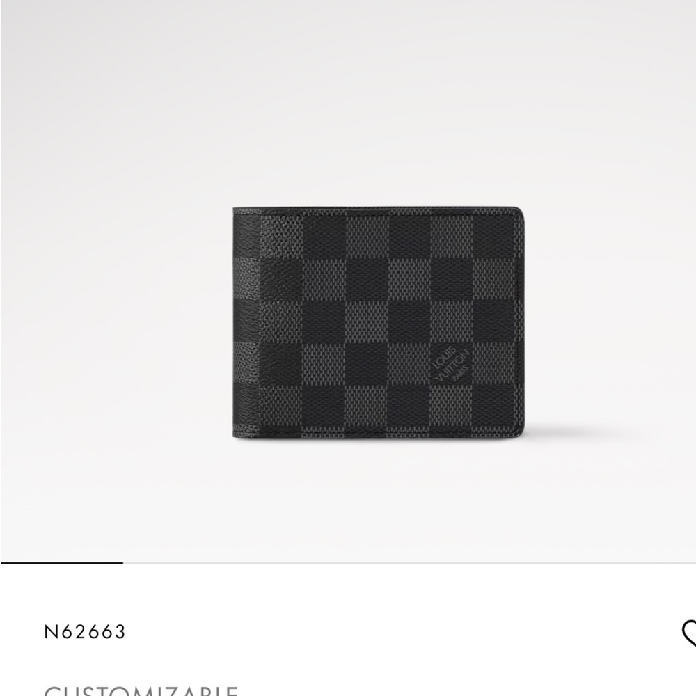 Louis Vuitton Black Checkered Wallet